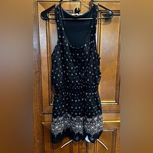 Jolt Black and White Patterned Romper